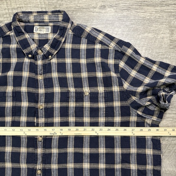 Duluth Trading shirt mens 3XL plaid hemp organic cotton outdoor button down camp - Picture 5 of 8